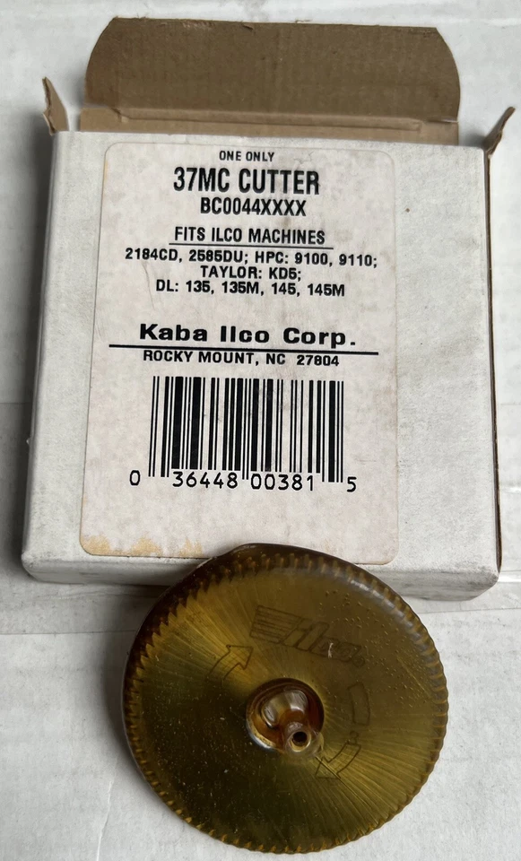 ILCO 37MC MACHINE CUTTER 2184/2585-HPC 9100/9110-DOM 135/135M/145/145M-TAY KD5 - Image 2 of 3