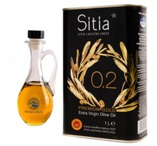 Sitia, Olivenöl 1L, Zusätzlich Olivenölflasche 250 ml