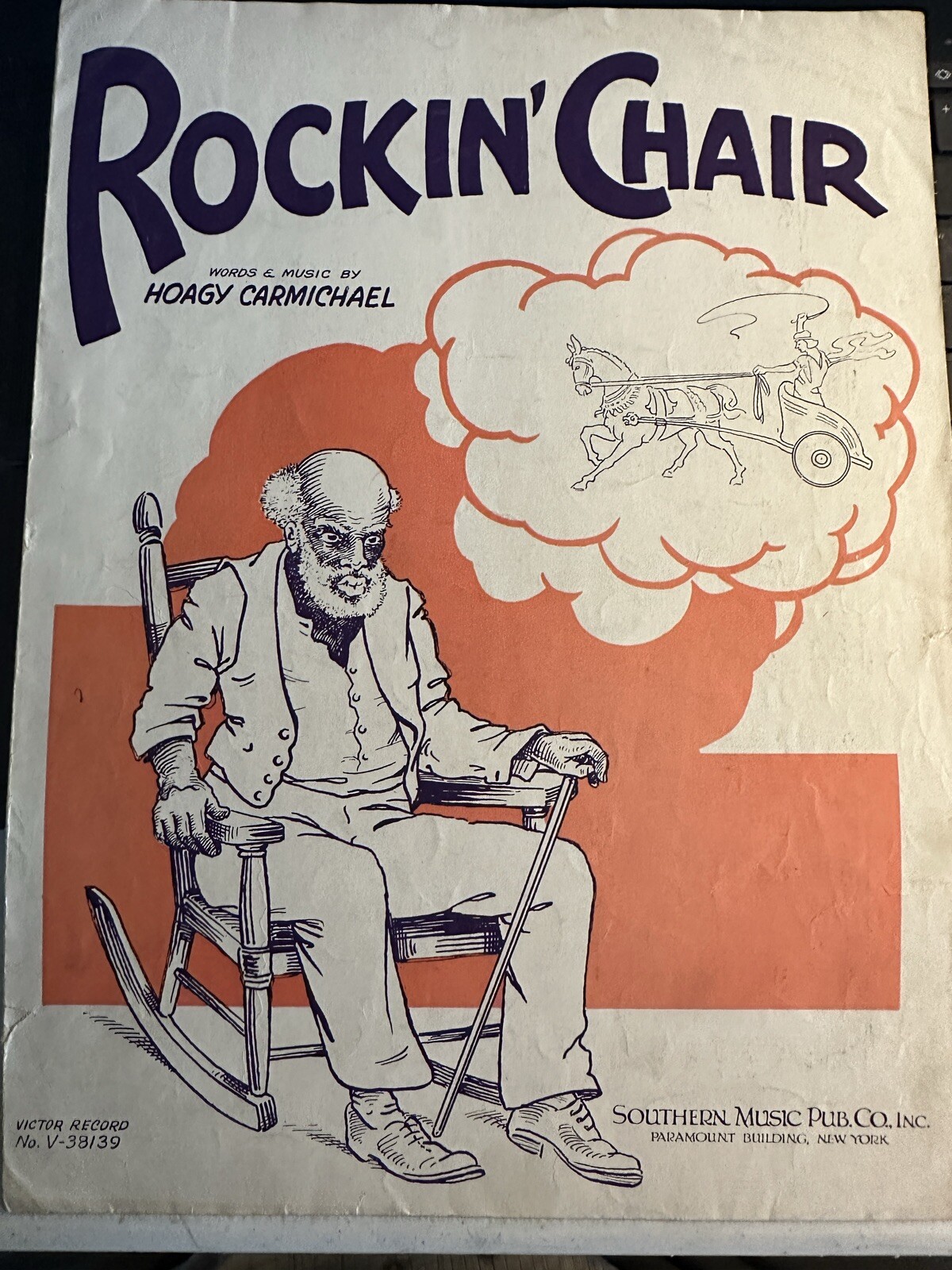 B 1930 Hoagy Carmichael Black Americana sheet music ROCKIN’ CHAIR