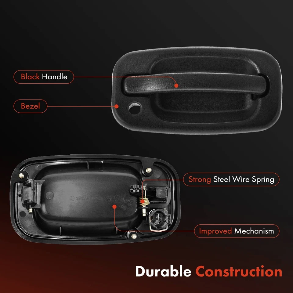 Maçaneta traseira preta da porta traseira para Chevrolet Suburban 1500 Tahoe GMC Yukon - Imagem 4 de 4