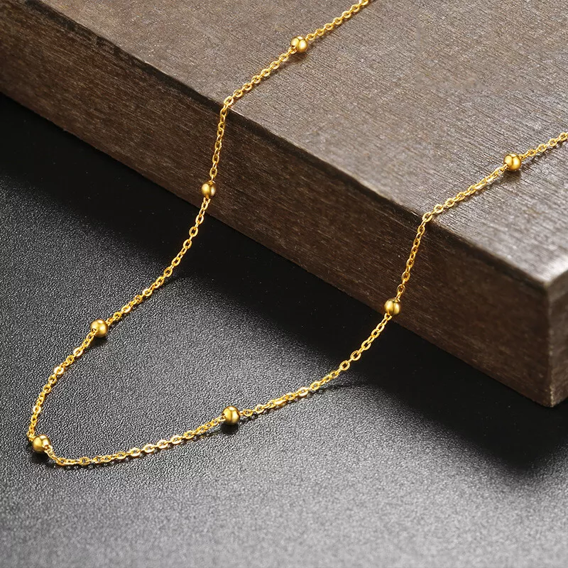 Cuffed Beads Chain 18k Gold - 6 ICE