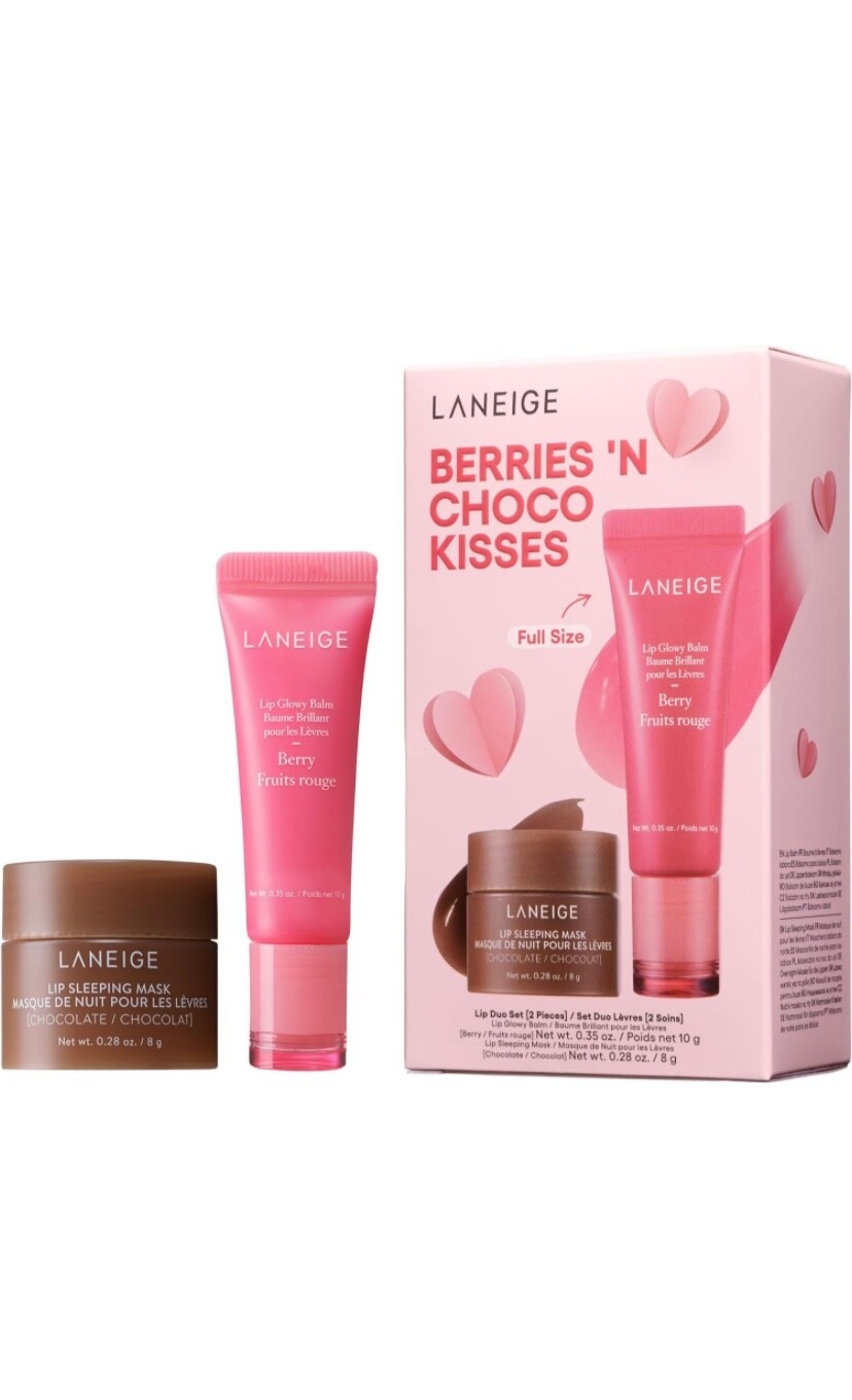 Laneige Berries N Choco Lip Mask and Balm Hydrating Duo