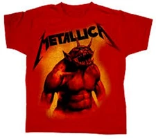 Official Metallica Jump In The Fire Toddler Child Red T Shirt Metallica T
