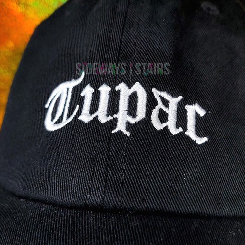 TUPAC DAD HAT 2Pac embroidered strapback cap Urban Outfitters Death Row RARE OOP - Picture 9 of 14