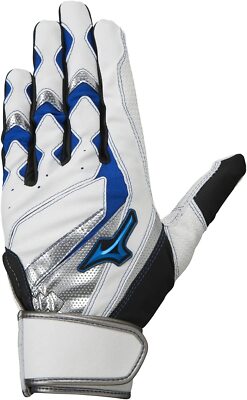 MIZUNO WILLDRIVE BLUE Baseball Batting Men's Gloves White Black