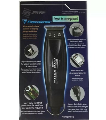 Pro-mate T-Precisioner Trimmer Zero-gapped Modified Deep-tooth T-Blade outliner