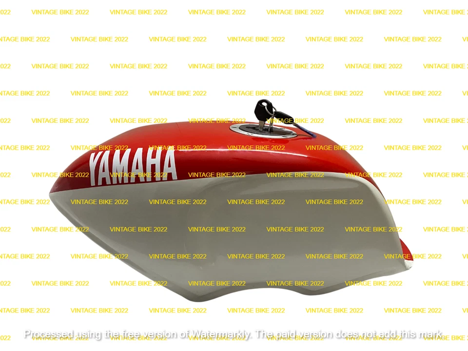 Yamaha Ysr 50 80 Ysr50 Ysr80 1989 стальной бак белый и красный с крышкой и краном/ПОДХОДИТ ДЛЯ - Изображение 2 из 4