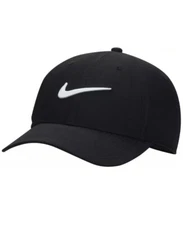 Nike Mens Dri Fit Tech Golf Cap Black White One Size Adjustable New AQ5349 010