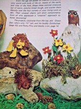 1970' s Bread Dough Miniatures pattern people animals flowers