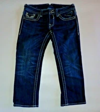 Vigoss Jeans Women’s Size 27 (27x21) The Dublin Denim Blue Capri Crop