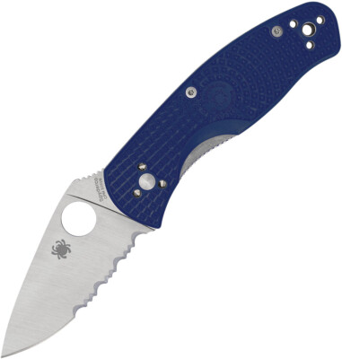 Spyderco Persistence Lightweight Blue FRN Folding Serrated S35VN Knife