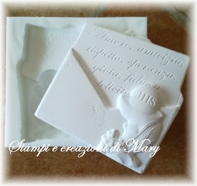 Stampo Targa Lettera Comunione Con Calice In Silicone Per Bomboniere 9 5x9 Cm Ebay