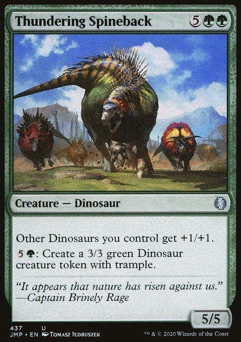 MTG Magic the Gathering Thundering Spineback (437/496) Jumpstart NM
