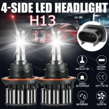 H13 9008 2500W 375000LM COB LED Headlight bulb Kit Lamp Bulbs Hi/Lo white 6000K