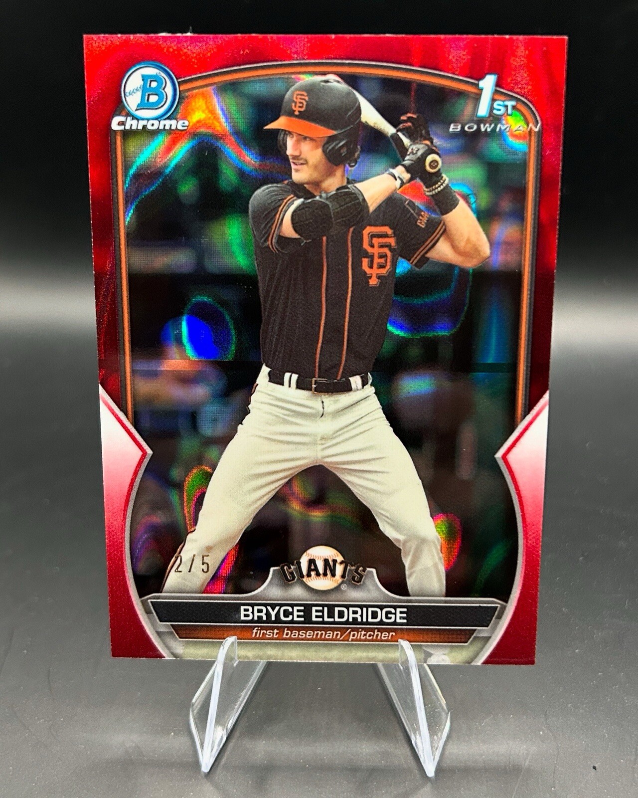 2023 Bowman Draft Bryce Eldridge 1st Bowman Chrome Red Lava Refractor /5