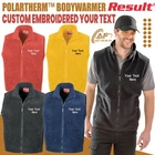 Personalised Embroidered Polartherm Fleece Bodywarmer Gilet Work Outdoor Vest