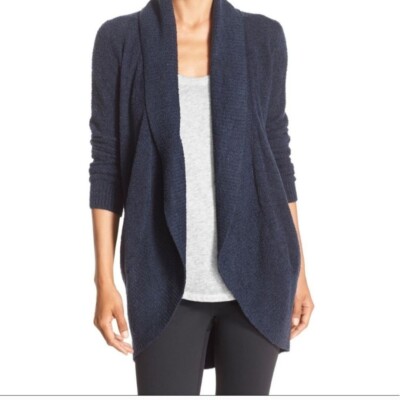 Barefoot Dreams CozyChic Lite Gray Circle Cardigan Sweater Size XS/S