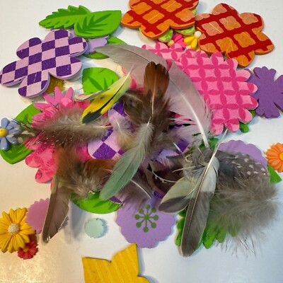 Fairy House Foam Flowers Feathers Garden Dollhouse FH40