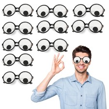 10 pcs Funny Googly Eyes Glasses Novelty Costume Eyewear for Party Favors
