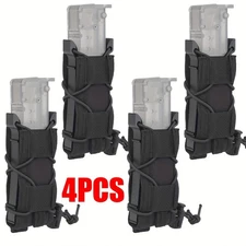 4PCS 9mm Tactical Magazine Pouch Pistol Fast Mag Carrier Holder for Belt Hunting