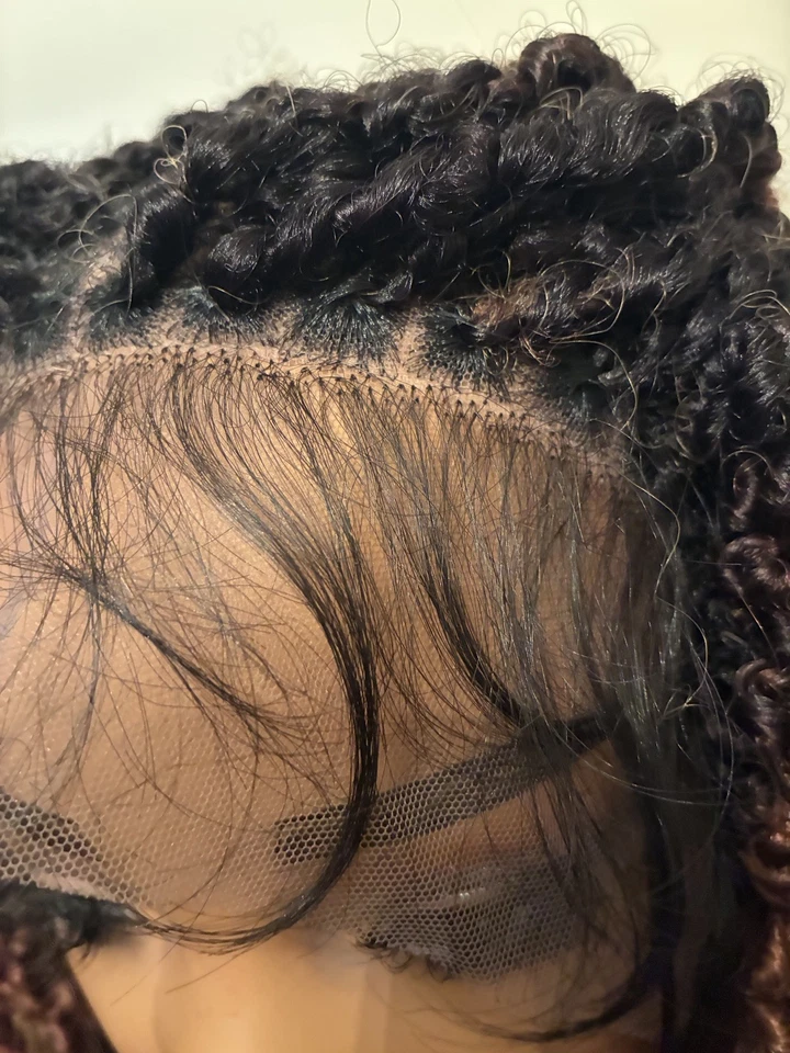 "Peluca de encaje trenzado full twist - 16""" Foto 3 de 4