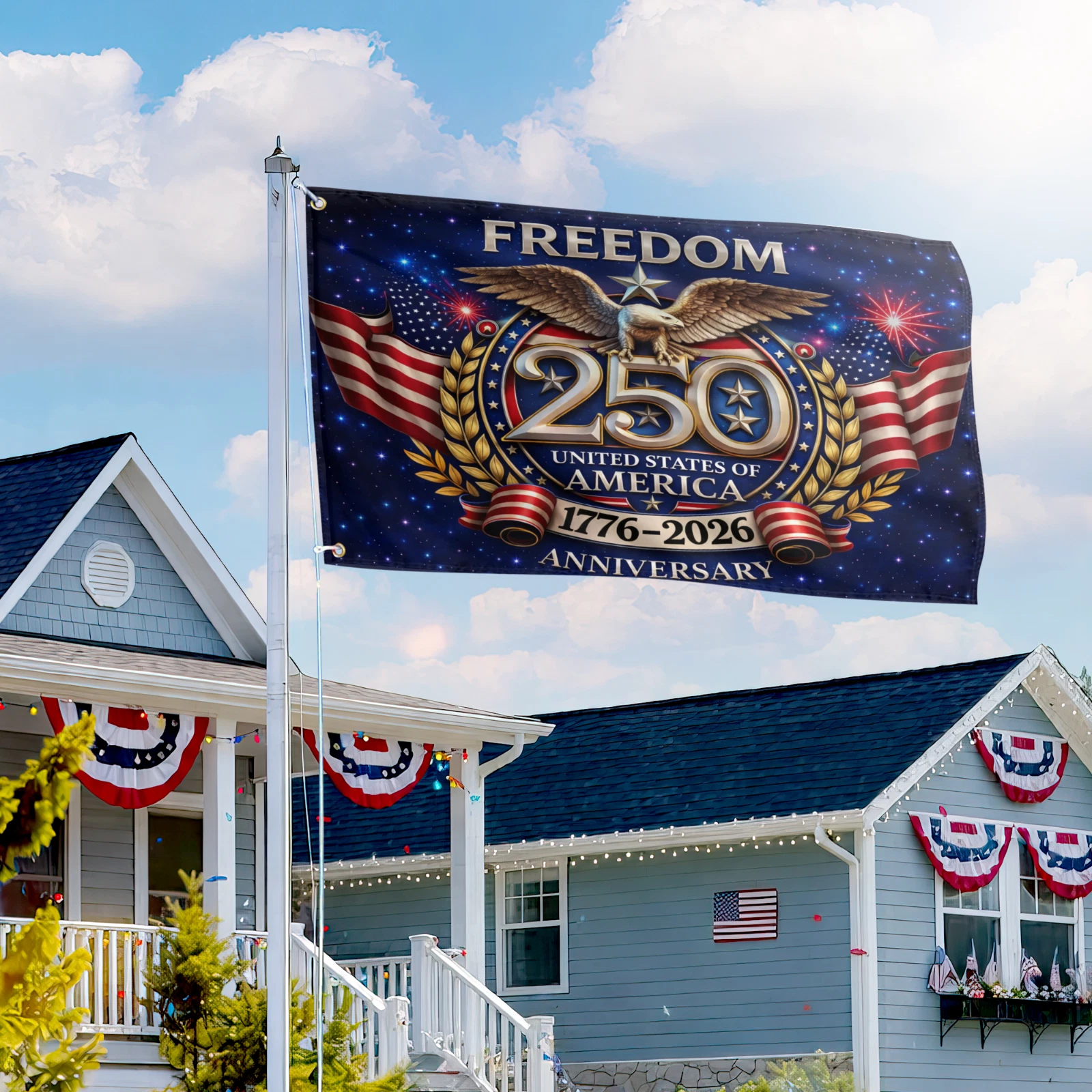 250th Anniversary USA Flag