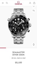 Omega Seamaster £5,775.00 Chronograph Diver 300mm 44mm Sep 24