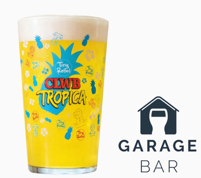 Single Tiny Rebel Clwb Tropica Bier Glas Pint 20oz Brandneu