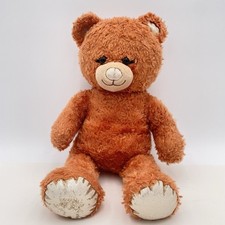 BUILD A BEAR Pumpkin Spice Orange Swirl Teddy Bear Plush Gold Glitter Nose