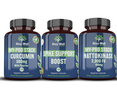 3 Pack Stay Well Spike Support Boost 120ct Herbal Supplement EXP 03/2027