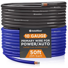10 Gauge Wire 50Ft Copper Clad Aluminum CAA - Primary Automotive Wire, Car Amp