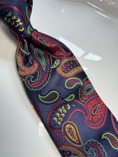 NWT VERSE 9 MULTI COLOR PAISLEY STYLE PRINT SILK DESIGNS NECK TIE HANKY