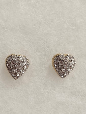 Swarovski Crystal Heart Shaped Earrings Gold ...