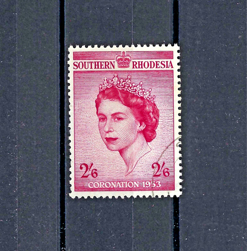 Southern Rhodesia 1953 #80 Used 2sh6p Queen Elizabeth II Coronation
