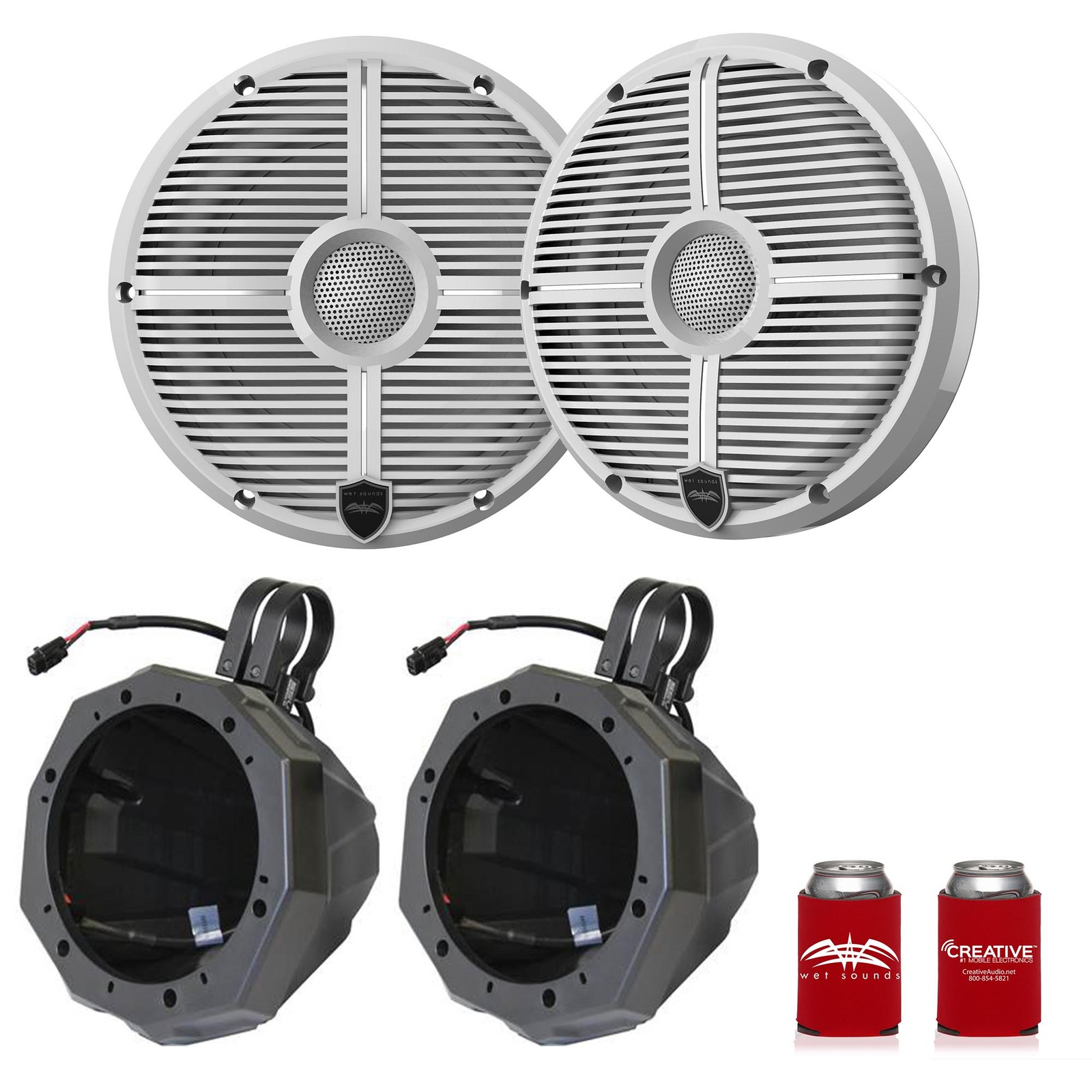 With White Grill & Black Speaker Pod
