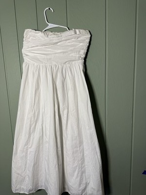 green emerald velvet dress Fashion Summer Strapless White Print Elastic Ruffle Layered Tube Romper M / White