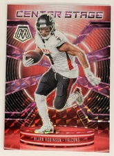 2025 Panini Mosaic #26 Bijan Robinson Center Stage Mosaic Purple #/49