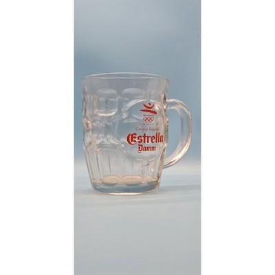 Estrella Damm Olypmia 1992 Barcelona Bierkrug Bierglas alt Brauerei Glas Bier