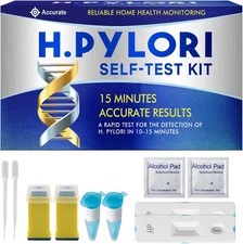 H Pylori Test Kit(2 PCS), H-Pylori Stool (Antigen) Self-Test for Home Use, Helic