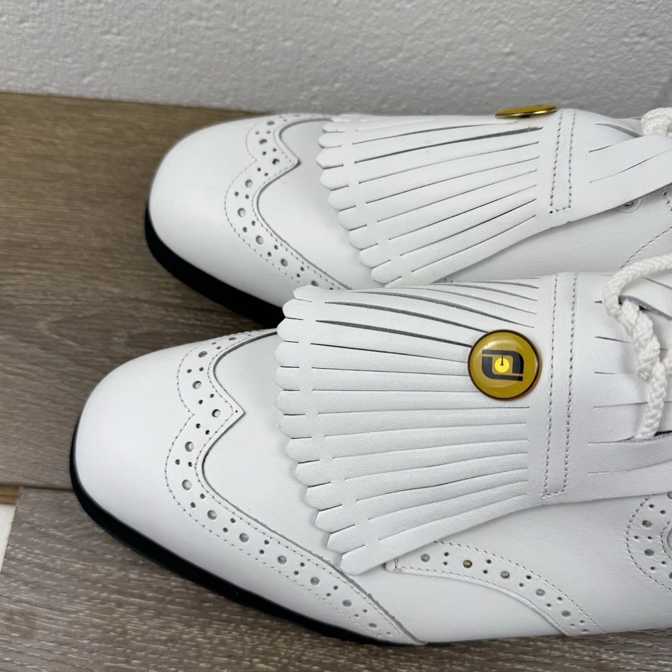 Zapatos de golf Soft Joys II By Foot Joy vintage de cuero blanco marfil para hombre 10M 53967 Foto 3 de 4