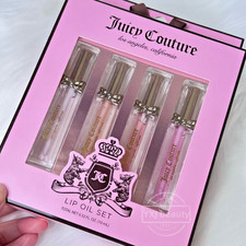New Sealed Juicy Couture 4PC Lip Oil Set Full Size~Limited Edition
