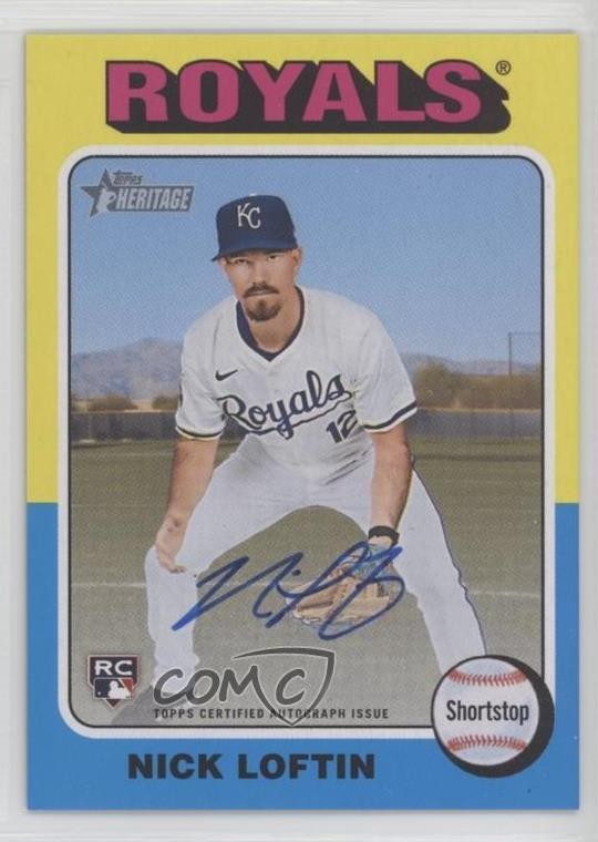 2024 Topps Heritage High Number Real One Nick Loftin #ROA-NL Rookie Auto RC 0d8