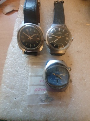 3 X Mechanical Watches (2 Automatic) Inc Rare For Spares/Repair  # 8