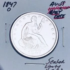 1847-O  GEM AU+++  KEY DATE!  SEATED LIBERTY HALF DOLLAR.