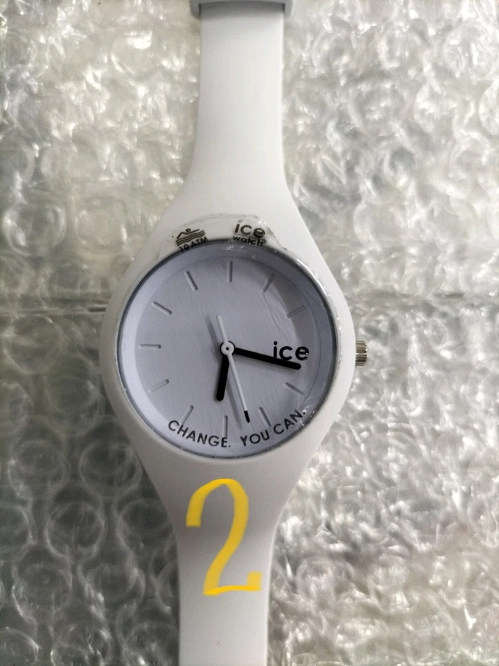 RELÓGIO DE GELO FEMININO/UNISSEX PULSEIRA DE SILICONE PRETA 36MM RELÓGIO RRP £82,99 NOVO. - Imagem 2 de 4