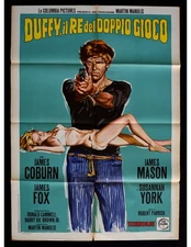 manifesto DUFFY IL RE DEL DOPPIO GIOCO james coburn mason york fox spy A453