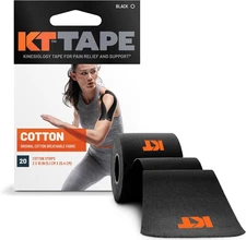 KT Tape, Original Cotton, Elastic Kinesiology Athletic Tape, 20 Count, 10” Precu