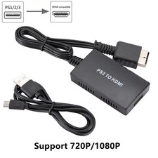 PS2 to HDMI Converter Video Adapter for PlayStation 1/2/3 HDTV Monitor 1080P HD
