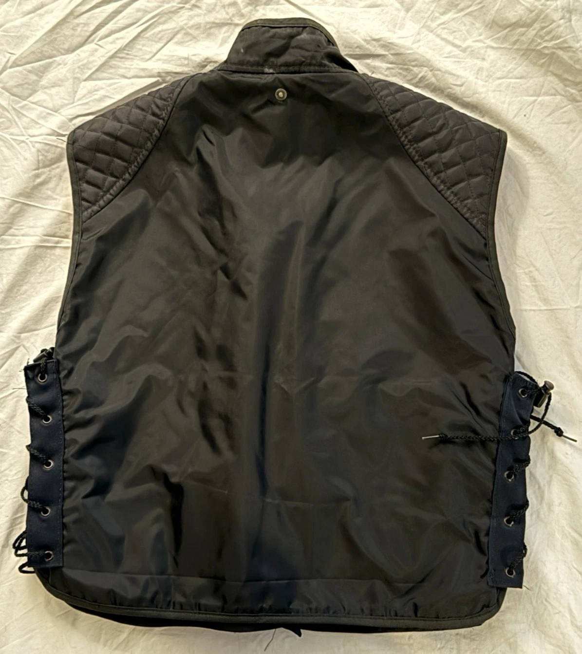 Vanson Leathers Streamliner Black Motorcycle Vest Quilted Lining Men 42 USA Made image 5