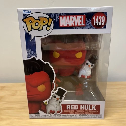Funko POP Marvel Holiday Red Hulk With Snowman #1439 *Not Mint*